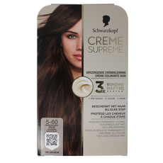 Schwarzkopf Creme supreme 5-60 bruin 1.00 Stuks