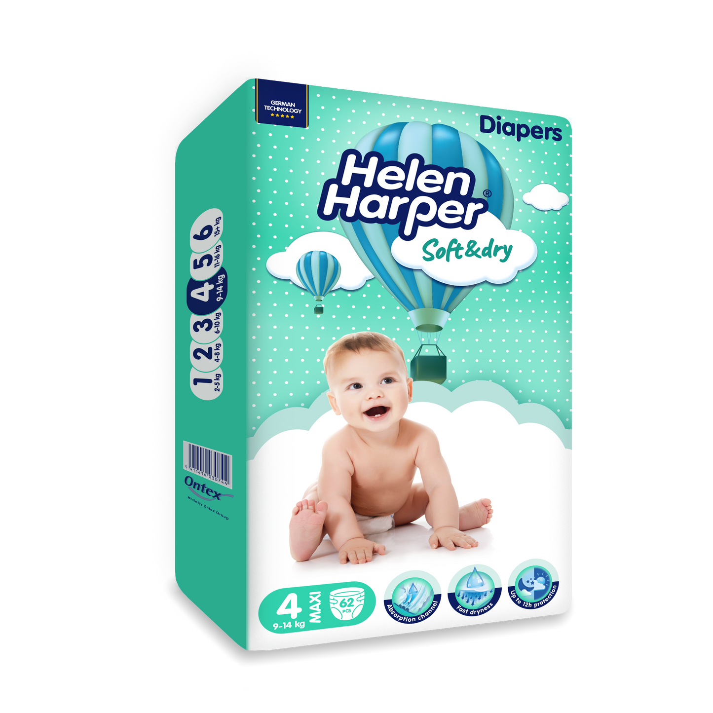 Helen Harper Babyluiers maxi 62 Stuks