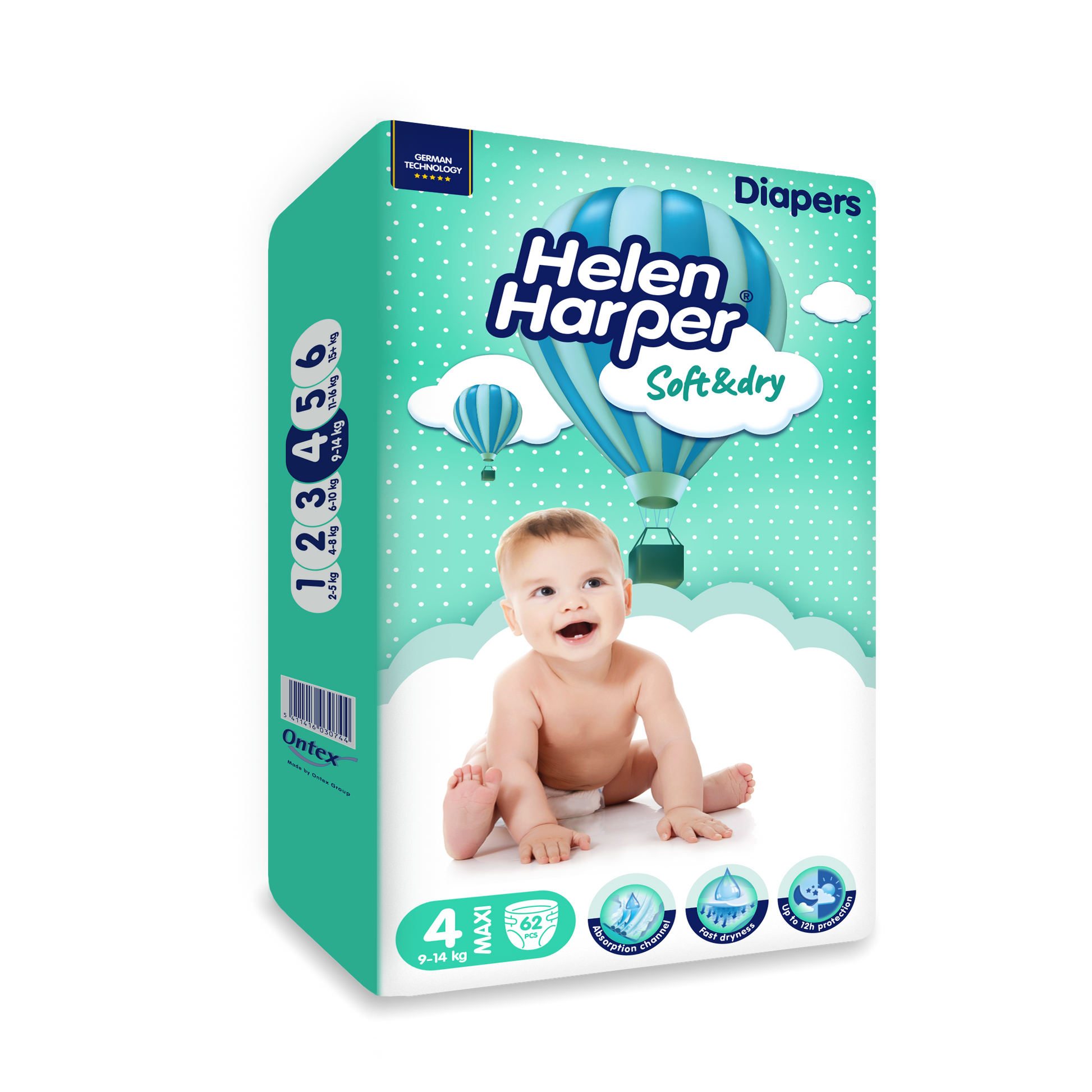 Helen Harper Babyluiers maxi 62 Stuks