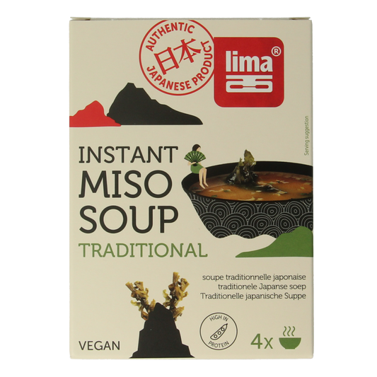 Lima Instant miso soep 4 x 10 gram 40 Gram