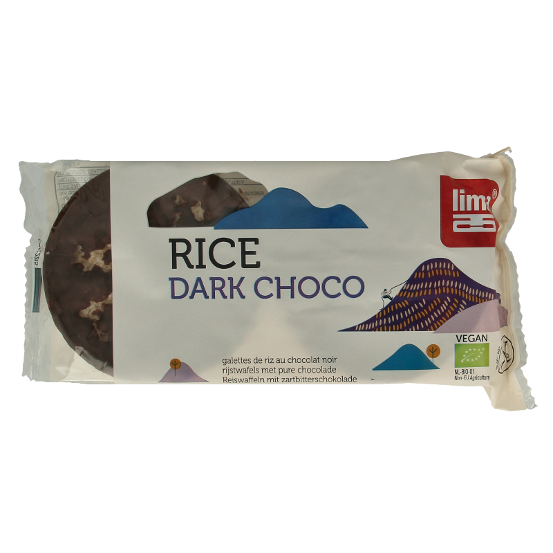 Lima Rijstwafels pure chocolade bio 100 Gram