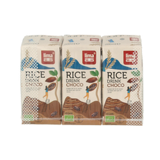Lima Rice drink choco calcium 200ml bio  3 Stuks