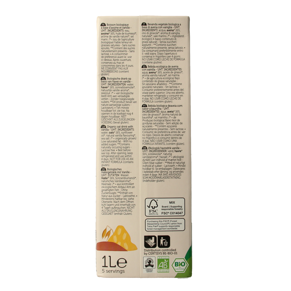 Lima Oat drink vanilla bio 1.00 Liter