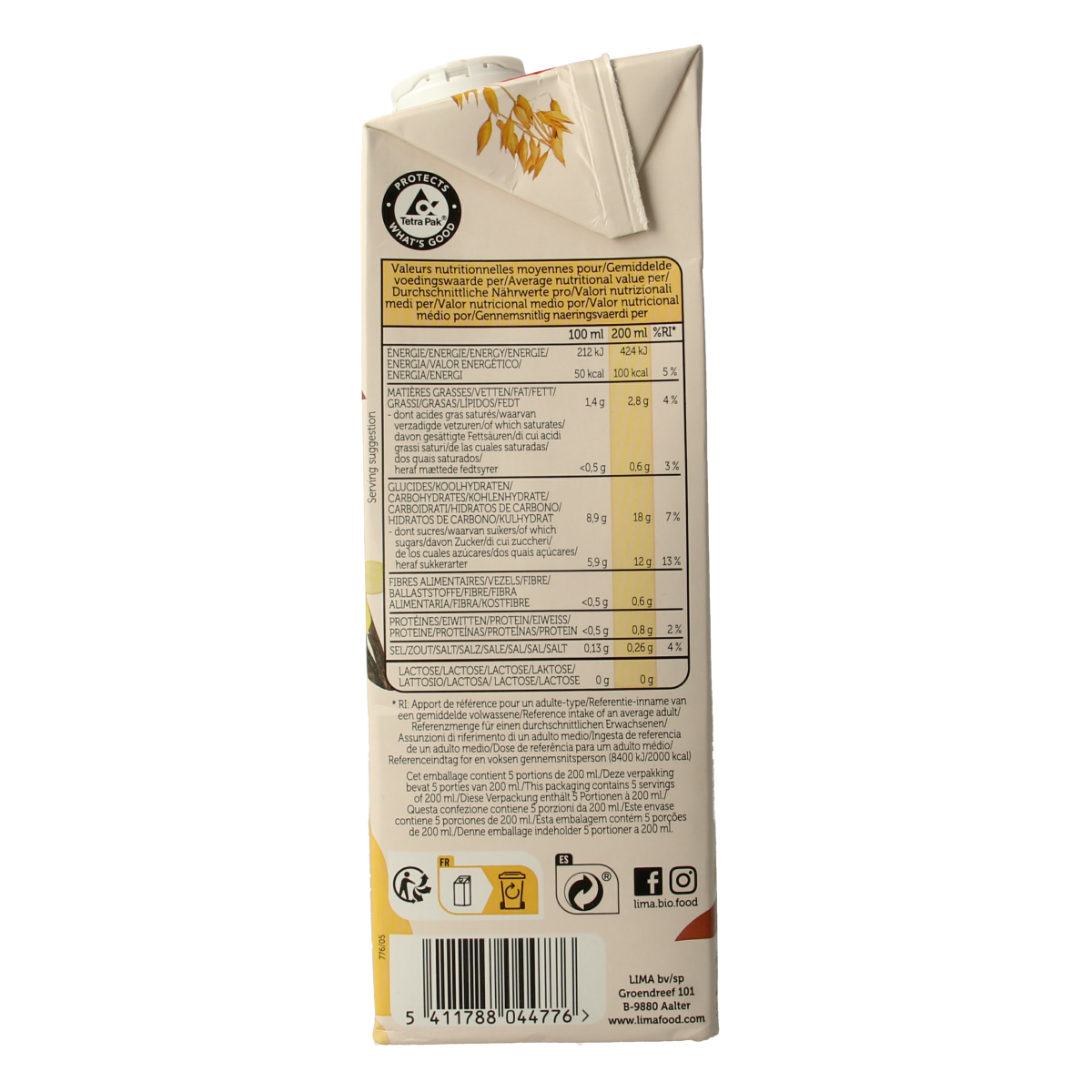 Lima Oat drink vanilla bio 1.00 Liter