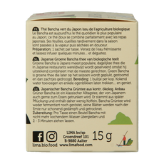 Lima Green bancha thee builtjes bio 10.00 Zakjes