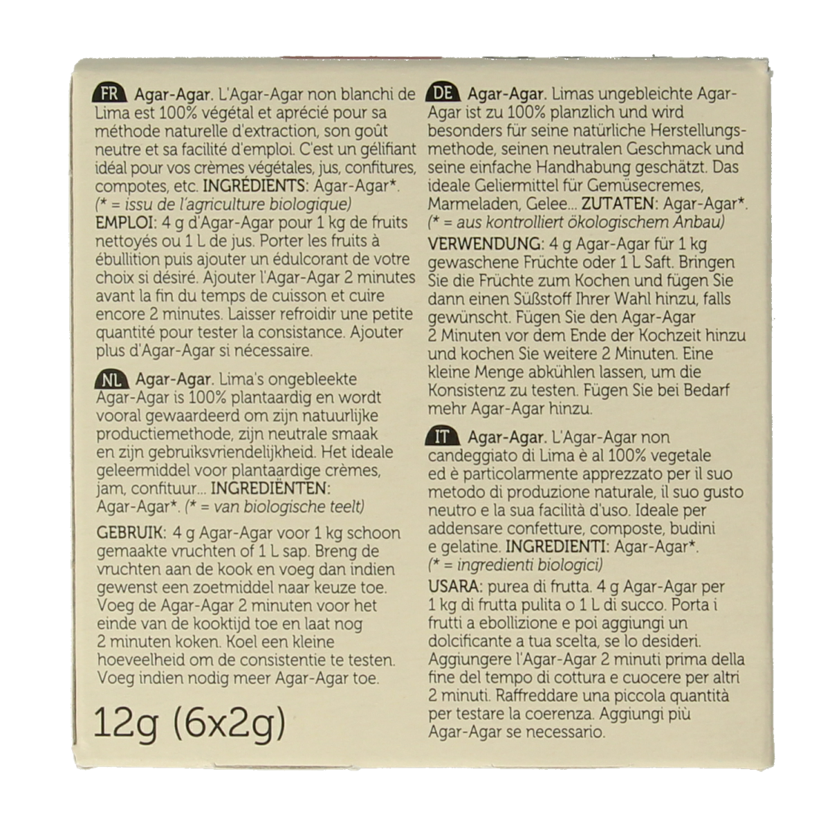 Lima Agar agar poeder bio 12.00 Gram