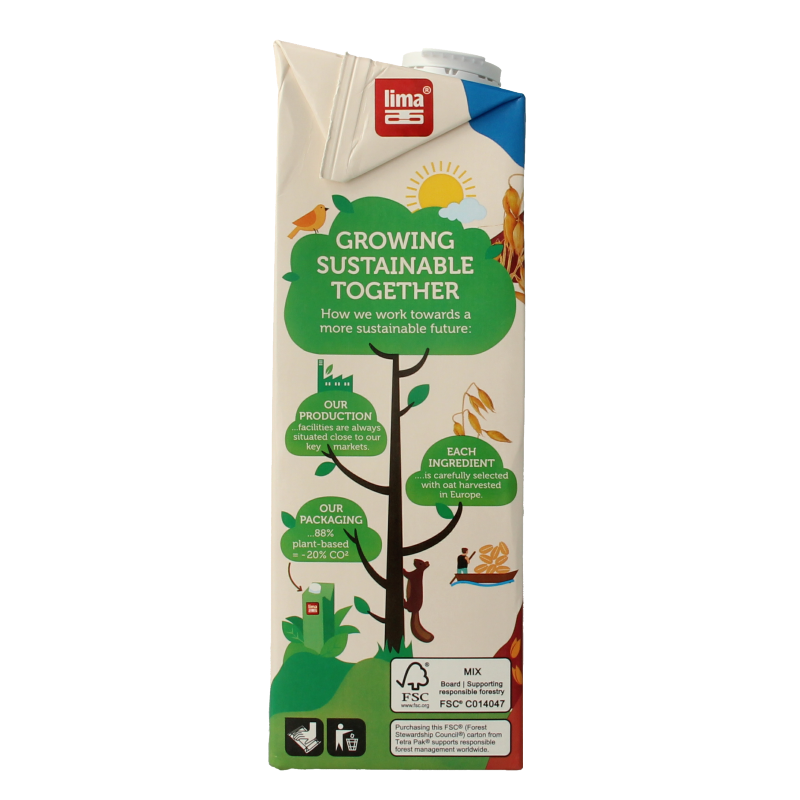Lima Oat drink glutenvrij bio 1 Liter