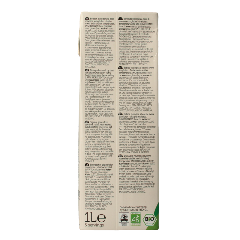 Lima Oat drink glutenvrij bio 1 Liter