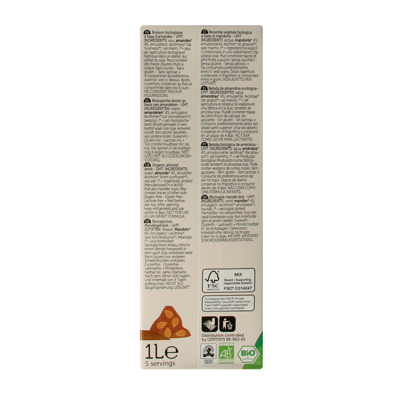 Lima Amandel drink suikervrij bio 1 Liter
