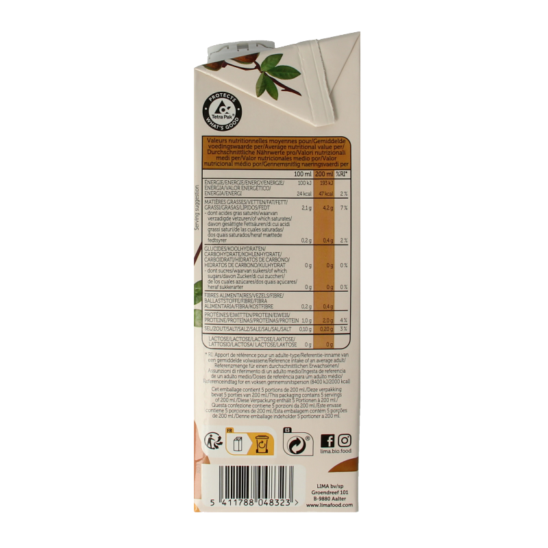 Lima Amandel drink suikervrij bio 1 Liter