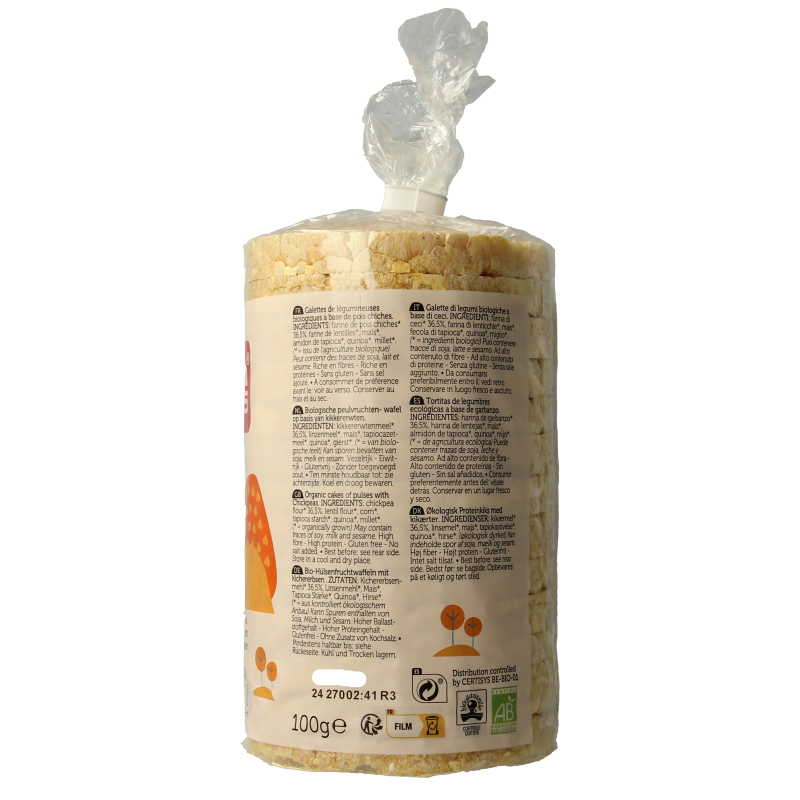 Lima Wafels kikkererwt proteine bio 100 Gram