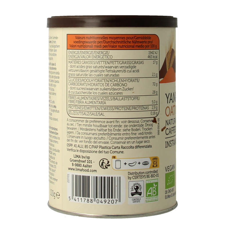 Lima Yannoh oat latte bio 100 Gram