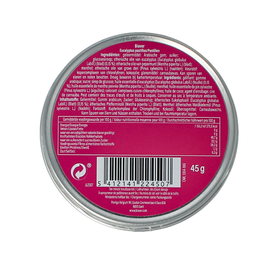 Biover Eucalyptus pastilles 45 Gram