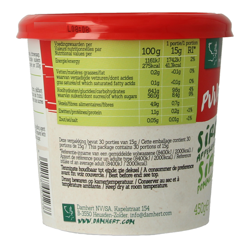 Damhert Puur fruit siroop appelen en peren  450 Gram