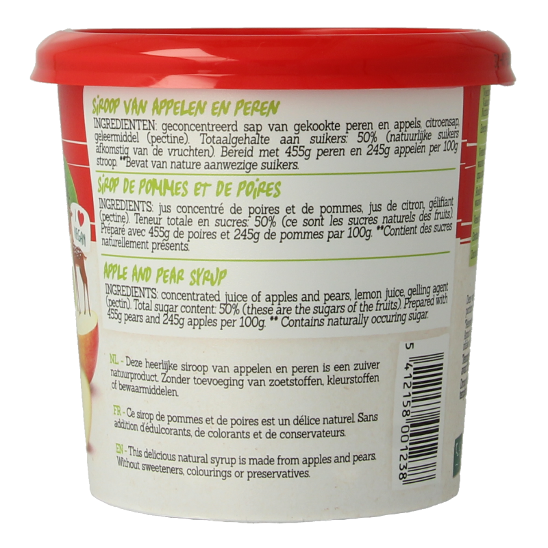 Damhert Puur fruit siroop appelen en peren  450 Gram