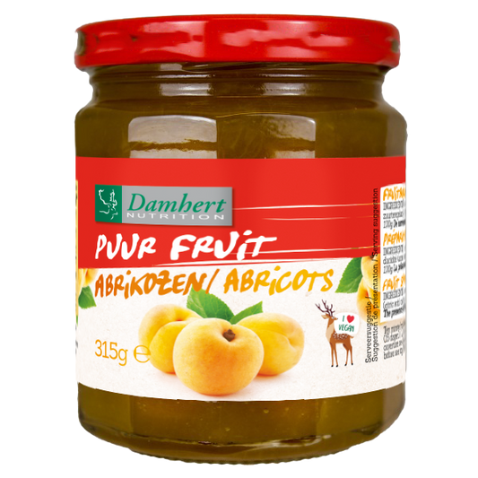 Damhert Puur fruit confituur abrikozen 315 Gram