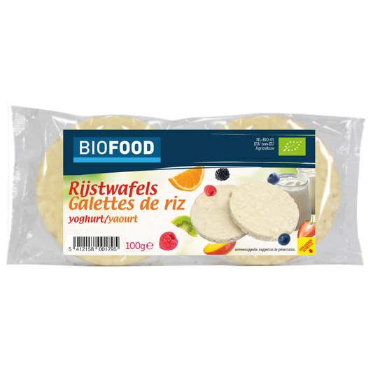 Damhert Rijstwafels yoghurt bio  100 Gram