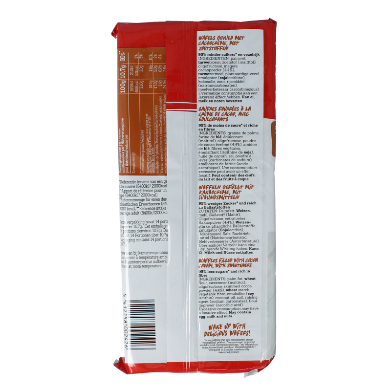 Damhert Centwafers chocolade low carb 150 Gram