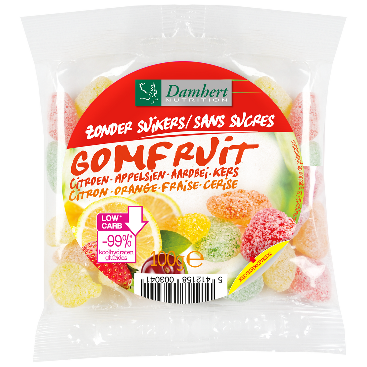 Damhert Extra gomfruit snoepje 100.00 Gram