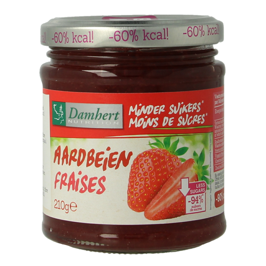 Damhert Confituur aardbei low carb 210 Gram