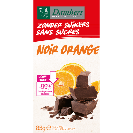 Damhert Chocoladetablet puur/sinaas 85.00 Gram