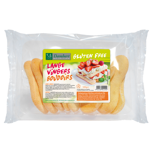 Damhert Lange vingers koekje glutenvrij 100.00 Gram