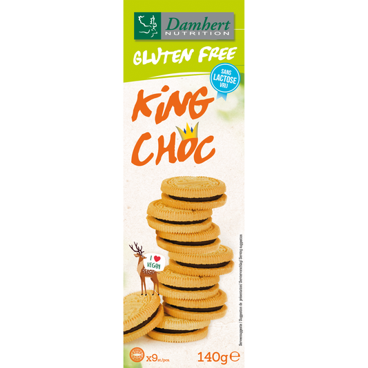 Damhert King chocolade koekjes lactose vrij 140.00 Gram
