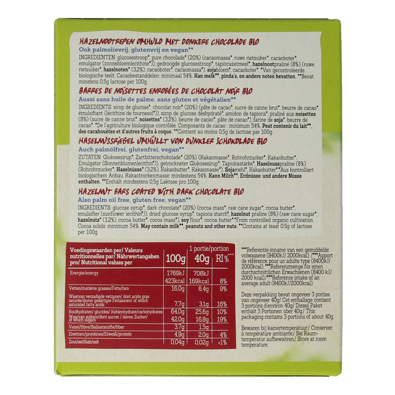 Damhert Pralinerepen glutenvrij bio 100 Gram