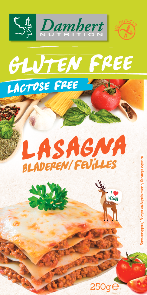 Damhert Lasagne glutenvrij 250 Gram