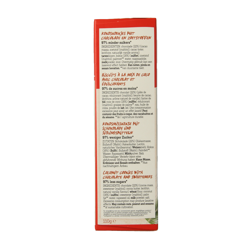 Damhert Kokoskoek chocolade low carb 110 Gram