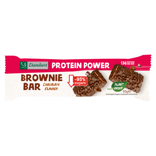 Damhert Protein brownie bar glutenvrij 55 Gram
