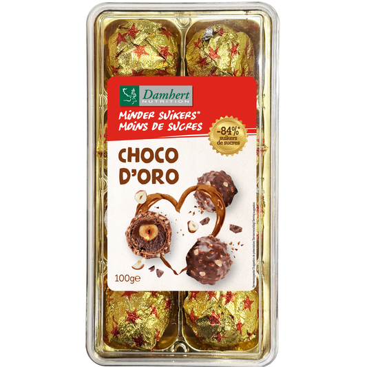 Damhert Choco doro minder suiker 100.00 Gram
