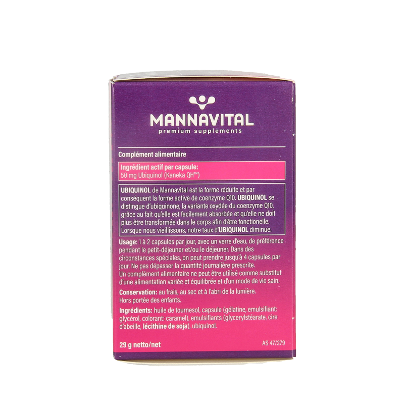 Mannavital Ubiquinol co-enzym Q10 60 Capsules