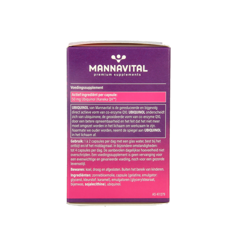 Mannavital Ubiquinol co-enzym Q10 60 Capsules