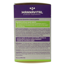 Mannavital Cat's claw platinum 60 Capsules