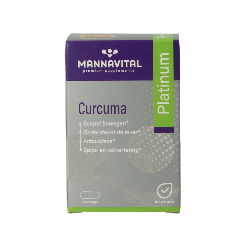 Mannavital Curcuma platinum 60 Vegetarische capsules