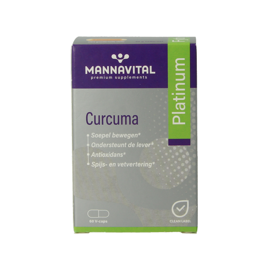 Mannavital Curcuma platinum 60 Vegetarische capsules