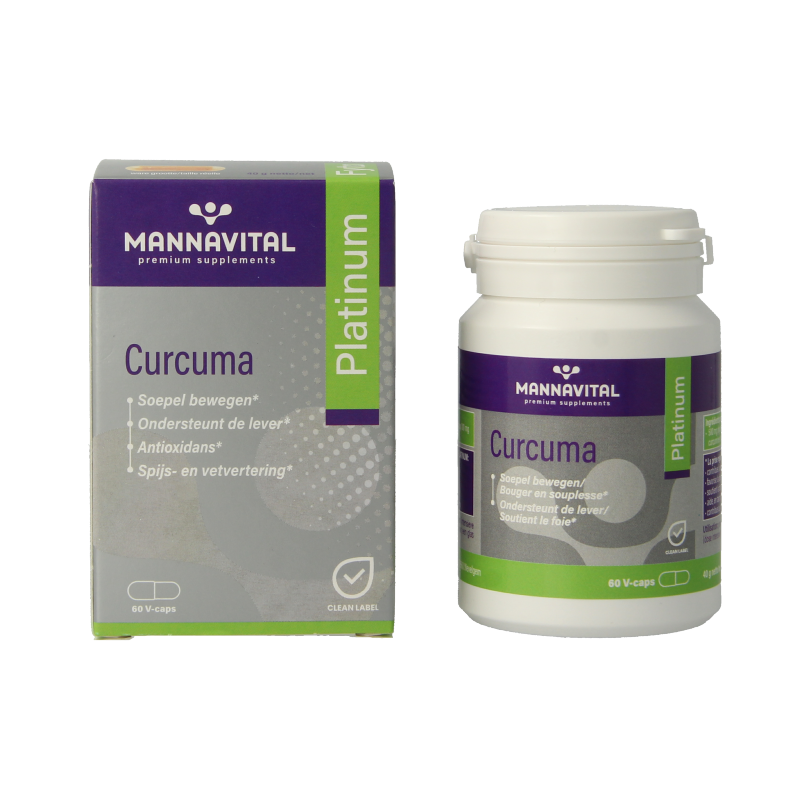 Mannavital Curcuma platinum 60 Vegetarische capsules