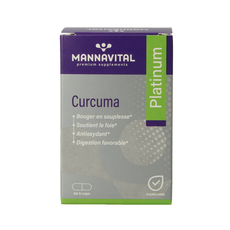 Mannavital Curcuma platinum 60 Vegetarische capsules
