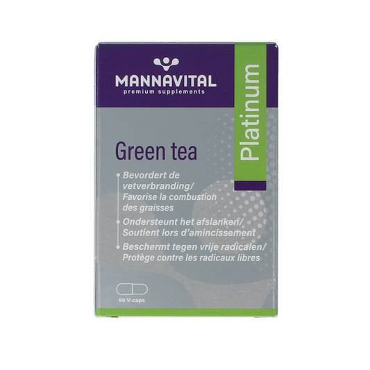 Mannavital Green tea platinum 60.00 Vegetarische capsules