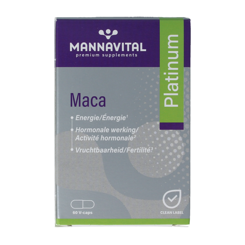 Mannavital Maca platinum 60 Vegetarische capsules