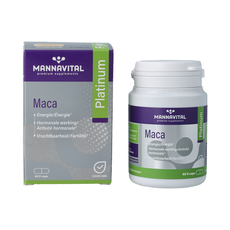 Mannavital Maca platinum 60 Vegetarische capsules