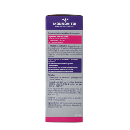 Mannavital Vitamine D3 platinum 100.00 Milliliter