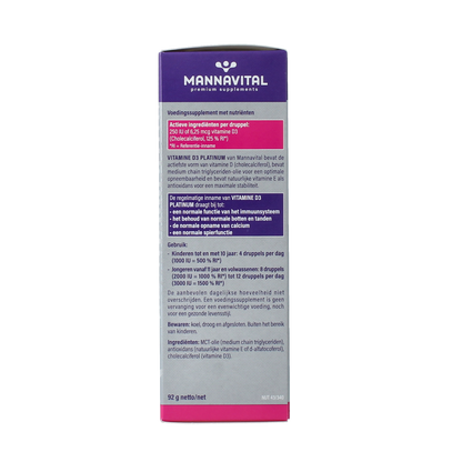 Mannavital Vitamine D3 platinum 100.00 Milliliter