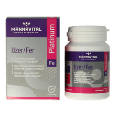 Mannavital IJzer platinum 60 Vegetarische capsules