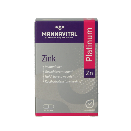 Mannavital Zink platinum 60 Vegetarische capsules