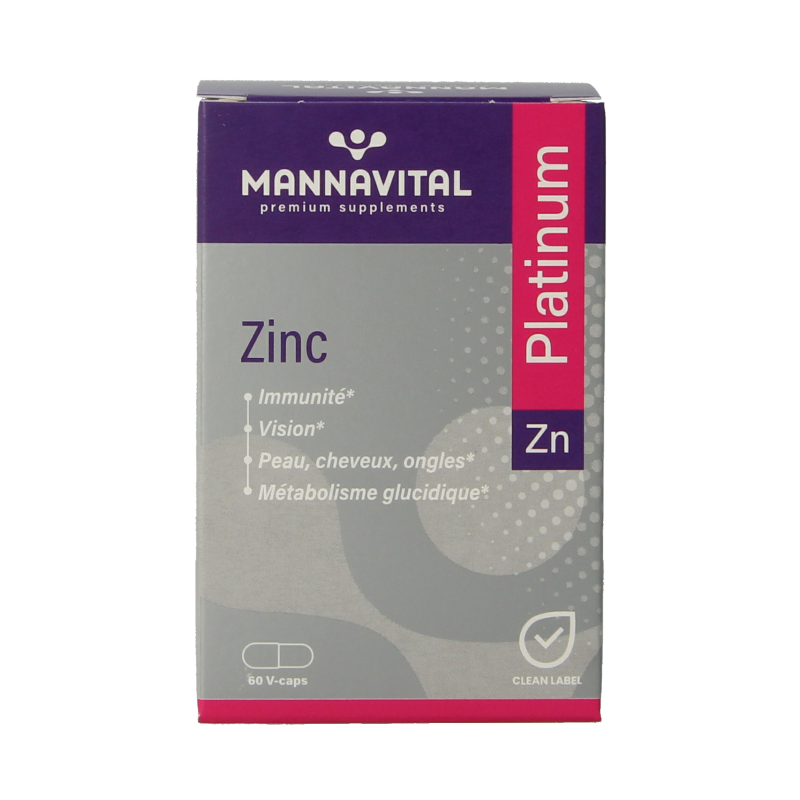 Mannavital Zink platinum 60 Vegetarische capsules