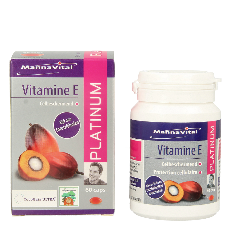 Mannavital Vitamine E platinum 60 Vegetarische capsules