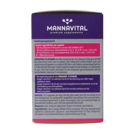 Mannavital Ubiquinol platinum 60.00 Capsules