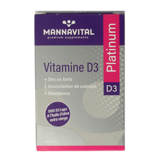 Mannavital Vitamine D3 platinum 90 Capsules